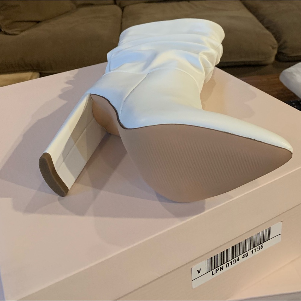 White tall (Just Fab) boots